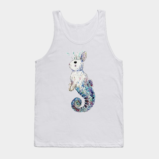 Seahorse Mermaid Bunny Tank Top by aquabun